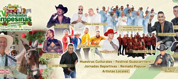 Fiestas de Cañasgordas 2025. Programación Fiestas Olimpiadas Campesinas